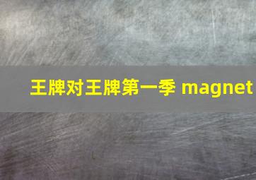 王牌对王牌第一季 magnet